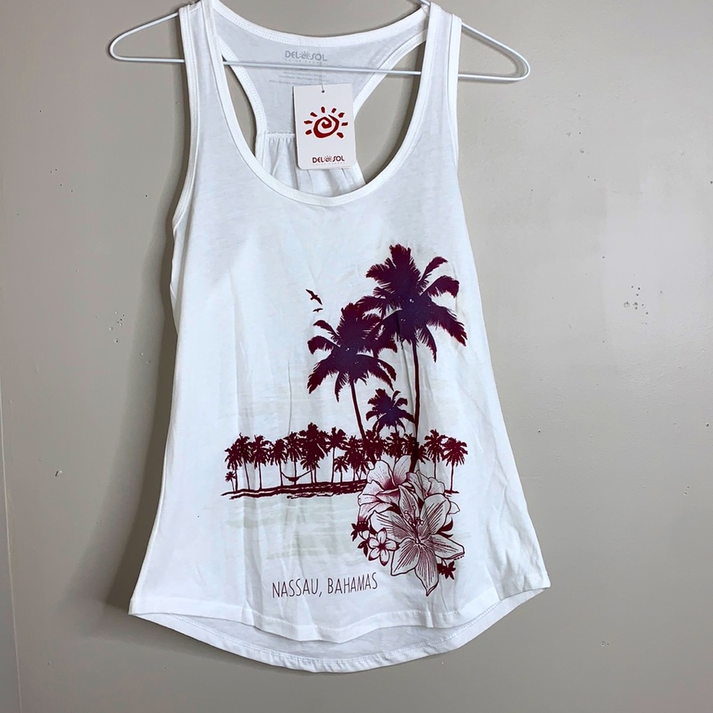 NASSAU BAHAMAS Del Sol Color Change Tank Top size S